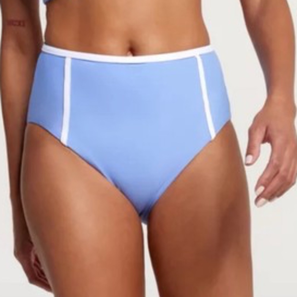 Calia Blue High-Waisted Bikini Bottoms